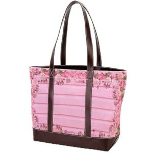 Laptop Tote tas met roze pioen met houten print, draagschoudertassen casual canvas zakelijke werk draagtas aktetas voor computer school kantoor