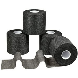 Athletic Tape Foam Underwrap Bandage Foam Pre-Wrap Sporttape voor enkels Polsen, handen en ellebogen knieën, huidletsel en lijmresten te voorkomen (6 cm zwart)
