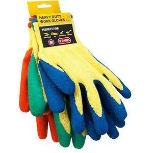 Nozzy Tuinhandschoenen voor heren en dames - 3 paar doornbestendige tuinhandschoenen, werkhandschoenen, doe-het-zelf handschoenen, bouwhandschoenen - medium