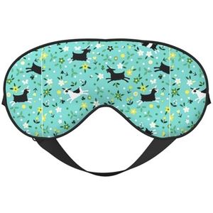 Goat Frolic Printing All-Occasion Sleep Eye Mask met dubbelzijdige verstelbare riem, perfect voor ploegendiensten en reizen