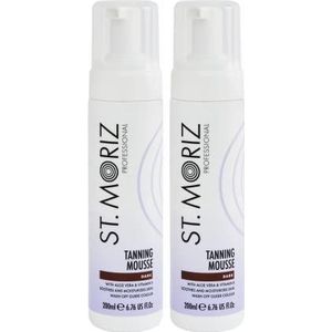 St. Moriz Zelfbruiner mousse donker verpakking van 2 (2 x 200 ml)