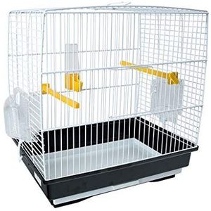 Vogelhuisjes Stainless Steel Bird Cage Large Parrot Cage Lijster Pigeon Villa Portable Kleine Sized Vogels Kooi Pet Home Pet Products Flight Cage (Color : Black)