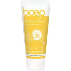 boep zonnebrandcrème SPF30 | Minerale zonbescherming voor baby's, kinderen & volwassenen | Met zinkoxide & zonder chemische UV-filters | Veganistische natuurlijke cosmetica voor het hele gezin (200ml)