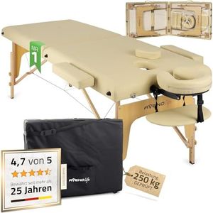HABYS Sofia Light 2-Zone Massagetafel, Opklapbare Massagetafel, Massagebank, Volledige Uitrusting, 185 x 60 x 85 cm, Belastbaarheid tot 250 kg, MDR-certificering