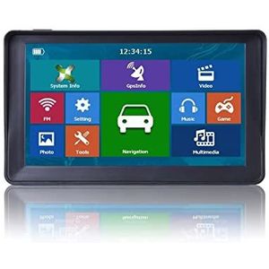 GPS-autonavigatiesysteem, 7"" Hd Auto GPS Navigatie 8G RAM 256MB FM Avin Europa Kaart Sat Nav Truck GPS Navigators Automobiel Voor auto, vrachtwagen, camper(8G256MBSunshade)