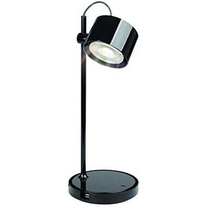 iDual LED-tafellamp Jasmine (hoogglanszwart) met afstandsbediening. Warm wit tot koud wit; dimfuncties; multicolor omgevings- en sfeerlicht. 430 lm.
