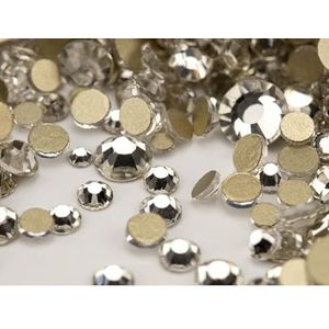 1440Pcs SS4-SS20 Glas Kristal AB Rose Non Steentjes Goud Plaksteen Glitter Strass Stenen DIY Nail Art Accessoires-Crystal, SS12-1440Pcs