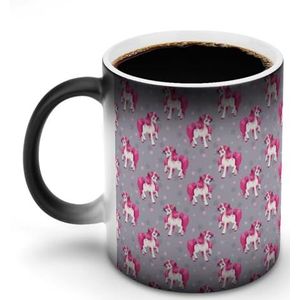 Leuke Cartoon Fairy Eenhoorns Aanpassen Magic Warmte Veranderende Mok Keramische Cup Koffie Mokken Warmtegevoelige Grappige Gift