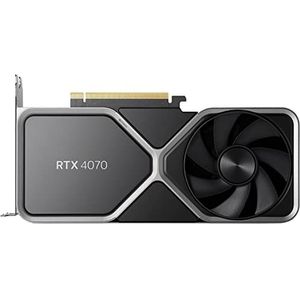 NVIDIA GeForce RTX 4070 Founder's Edition (FE) grafische kaart - Titanium en zwart (900-1G141-2544-000)