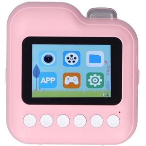 Digitale camera, draagbare real-time afdrukken High Definitie Eenvoudige bediening Mini Printer Camera met 32G kaart voor buiten (roze)