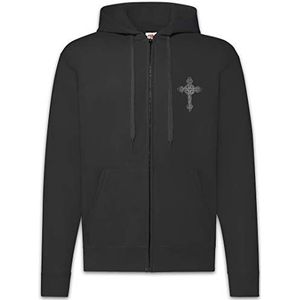 Urban Backwoods Christian Cross III Hoodie voor heren met rits