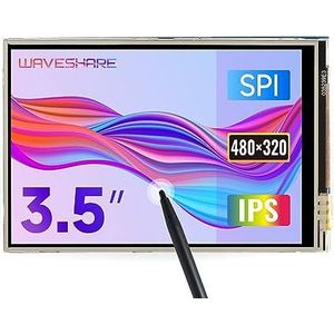 Waveshare LCD Display Module 3.5inch 320 * 480 TFT Resistive Touch Screen Panel SPI Interface for Rapsberry Pi Model B/B+/2B/3B/3B+