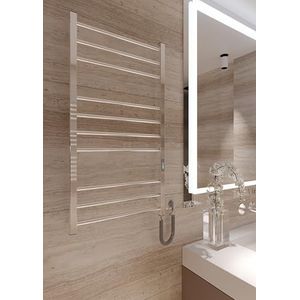 Elna - Handdoekradiator - Chroom - Elektrisch - 147 W - 1005 x 530 mm - Met Thermostaat en Timer