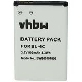 vhbw Li-Ion batterij 900 mAh (3,7 V) compatibel met mobiele telefoon smartphone BBA-07, BK-BL-4C, BL-4C, BP-121, C4C08T, C4C50T, C4C60T, C4C85T vervanging voor BBA-07, BK-BL-4C.