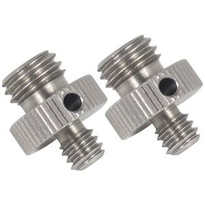 Mic Stand Adapter 1/4 Inch Female Naar 5/8 Inch Male Mic Draad Schroef Adapter voor Microfoons, Statieven, Camera Monitoren (Zwarte F4A