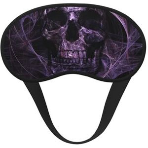 FZGGWYHL Paarse Schedel Gedrukt Verduisterend Slaap Masker Aid Oogmasker Reizen Slaap Oogmasker