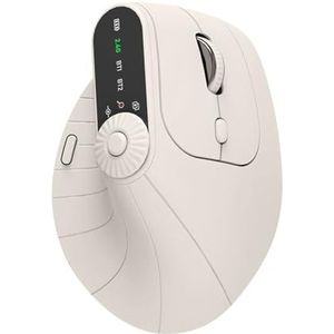 Verticale draadloze muis oplaadbare Bluetooth-compatibel+2,4 GHz draadloze verticale ergonomische optische muis 1000/1200/1600/2400 dpi laptops computer pc muizen, voor laptop laptop pc MacBook