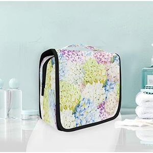 Kleurrijke bloemenkunst opknoping opvouwbare toilettas make-up reisorganisator tassen tas voor vrouwen meisjes badkamer