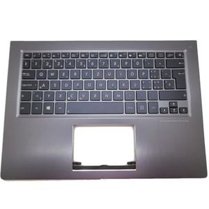Laptop PalmRest & toetsenbord voor ASUS UX302 UX302L UX302LA UX302LG Grijze behuizing met achtergrondverlichting LASWHBBRAR(Swiss SW)
