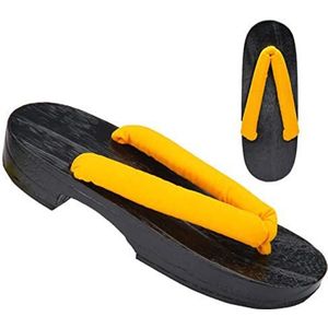 Houten slippers slippers Japanse Geta zomer sandalen vrouwen platte houten klompen schoenen geisha Geta flip-flops schoenen