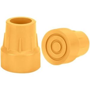 supregear 2-Pack Rubberen Doppen, 25 mm Universele Antislip Vervanging Voor Krukken, Wandelstokken, Looprekken, Toiletten, Douchekrukken En Badbanken, Geel