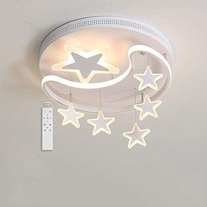 Ronde LED Plafondlamp Creative Modern Sterren en maan Designer Plafondlamp Van Kinderen Lamp Meisje Jongen kamer Plafondlamp voor Huis Slaapkamer kleuterschool Kinderkamer Decoratie Lichten