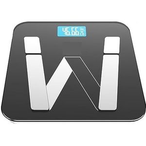 Slimme Badkamerweegschaal Elektronische Lichaamsvetweegschaal Digitale Korporaal Digitale Vloerweegschalen Bluetooth-balans Gemakkelijk Te Gebruiken(Black)