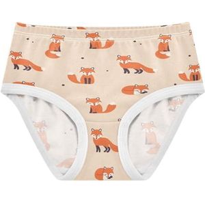 YOUJUNER Meisjesondergoed schattig vos patroon peuter onderbroek katoenen broek kleine meisjes slips comfort kinderen onderbroek, Meerkleurig, 2 jaar