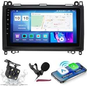 Android 14 Autoradio Navi voor B-enz B200 (2008-2011) 9 ""Schermradio met draadloze carplay Android Auto GPS Navigatieondersteuning Bluetooth 5.0 HIFI FM 5G-WiFi SWC MIC,M200s