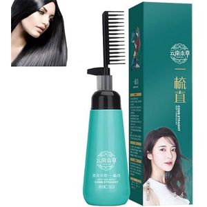 Haargeur Smooth Essence Protein Hair Straightening Cream Leave-in Hair Conditioner 3-Second Hair Straightening Cream met kam voor droog kroeshaar
