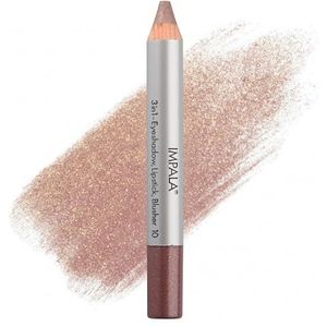 Impala jumbo potlood 3 in 1 - oogschaduw, lippenstift en blush kleur 10 Bruine glitter