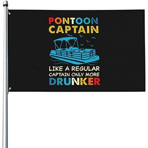 Tuin Vlag Vintage Ponton Kapitein Outdoor Banner Vlaggen Waterdichte Yard Vlaggen Vintage Veranda Vlag Voor Voortuin Party Parades 90x152cm
