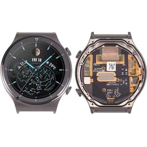 Smartwatch vervangende onderdelen Origineel Sapphire Material LCD-scherm en digitizer volledige montage met frame voor Huawei Watch GT 2 Pro VID-B19 (grijs) Smartwatch vervangende onderdelen