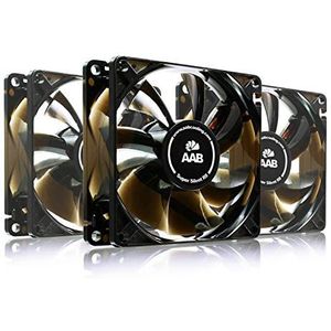 AABCOOLING Super Silent R8 - Leise und Efizient 80mm Gehäuselüfter mit 4 Anti-Vibration-Pads, 9V Adapter - CPU Kühler, Wentilator, Silent Lüfter, Gehäuse Lüfter 80mm - Wertpaket 3 Stück 8,9 dB (A)