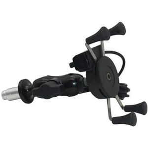 Telefoonhouder Motorfiets Voor Yamaha Voor YZF R6 2006 2017 R1M Gsm Stand Motorfiets Telefoon Houder Vork Stem Mount GPS Navigatie USB Beugel Navigatie Plaatbeugel (Color : With USB)