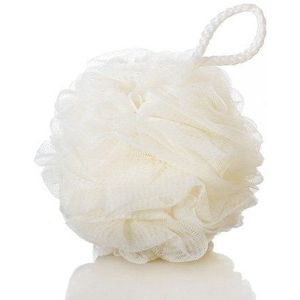 SPHTOEO Douchespons Luffa mesh badspons, badspons, badspons (wit)