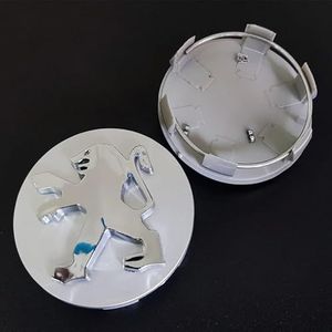 SJZZJMZ 4 stuks auto wieldoppen voor Peugeot 208 2008 308 3008 4008 508 5008 405 505 60mm auto wieldoppen wieldoppen stickers vervanging C