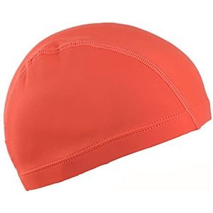 Zwemmuts 2 stuks badmutsen voor mannen vrouwen elastische nylon gehoorbescherming lang haar zwembad hoed ultradunne badmutsen waterdichte badmuts (kleur: oranje)