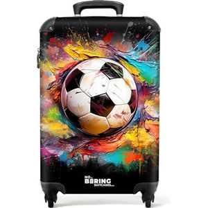 NoBoringSuitcases.com® - Kinderkoffer - Graffiti Voetbal - Handbagage Koffer - Lichtgewicht