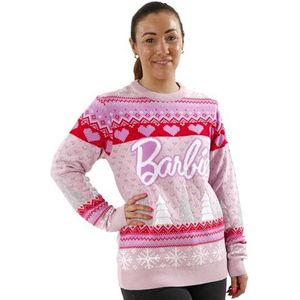 Barbie Kersttrui Dames | Dames Kersttruien | Roze XL