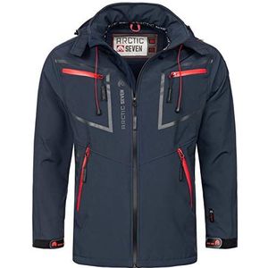 Arctic Seven Functionele jas  navy / antraciet / knalrood