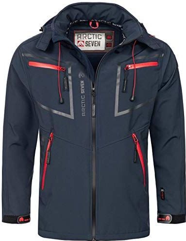 Arctic Seven Functionele jas  navy / antraciet / knalrood