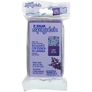 Esponjabón Lavendel ontspannend effect, spons binnen, zeep buiten, multifunctioneel