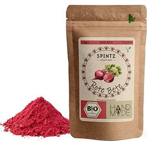 SPINTZ® Biologische rode biet gemalen - poeder van premium kwaliteit - poeder van echte rode bieten - 100% natuurlijk - uit biologische teelt - veganistisch (500 g)