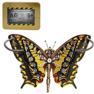 JoyMate Butterfly 3D metalen puzzel voor volwassenen, steampunk mentale puzzel, modelbouwset, doe-het-zelf mechanische insectenpuzzel, handwerk, creatieve geschenken, 150 delen