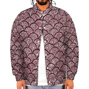 Roze Sprankelende Zeemeermin Schalen Grappige Mannen Baseball Jacket Gedrukt Jas Zachte Sweatshirt Voor Lente Herfst