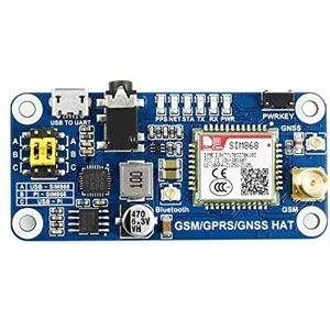 Waveshare Pi GSM/GPRS/GNSS HAT Expansion Board with Low-Power Consumption Based on SIM868 Compatible with Raspberry Pi 2B 3B Zero Zero W