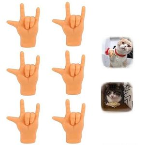 Mini Hands for Cats,Elastic Stretchable TPR Hands Cat Toy,Tiny Hands for Cats Crossed,Mini Human Hands for Cats,Cat Interactive Toy,Funny Tiny Hands for Cat Massage (Size : F)