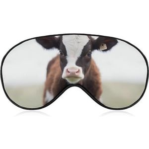 Koe slaapmasker, licht blokkerend oogmasker, comfortabel en zacht, oogbedekking met elastiek, geschikt voor mannen en vrouwen, geschikt voor reizen en slapen