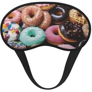 Donuts slaapmasker, zacht, comfortabel oogmasker met verstelbare riem, verduisterend, oogslaapschaduwhoes voor vrouwen, meisjes, mannen, reizen, yoga, dutje in ploegendienst